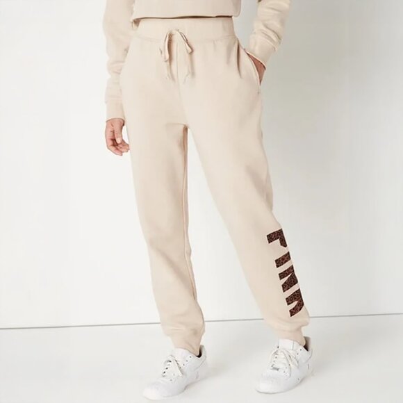 PINK Victoria's Secret Pants - Victoria's Secret PINK Everyday Relaxed Jogger Pants (Vanilla Bean Cheetah)